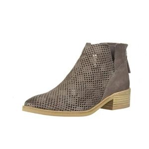 dolce vita tommi booties size 7 side slit back zipper in smoke nubuck